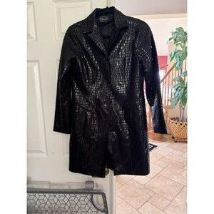 Black animal print jacket